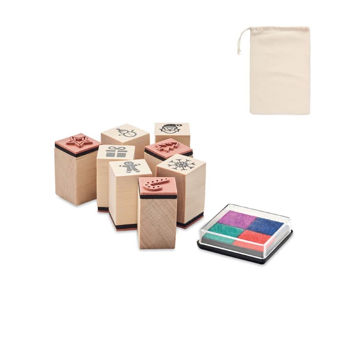 Set de 8 tampons  en bois