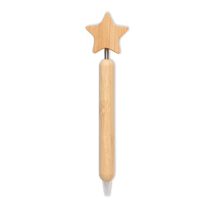 Stylo à bille étoile en bambou