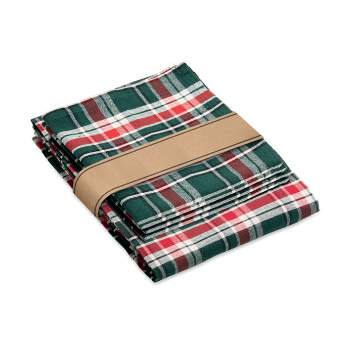 Nappe à carreaux en coton.
