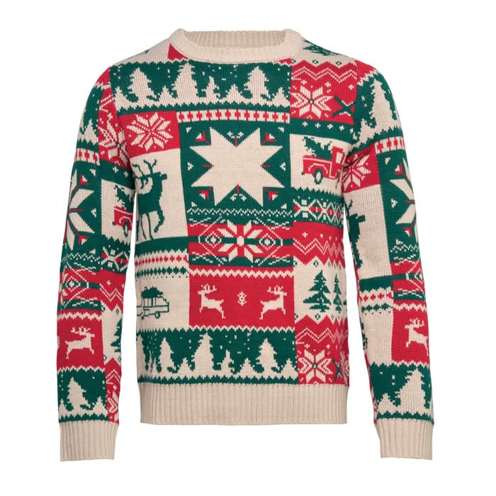Pull de Noël tricoté S-M