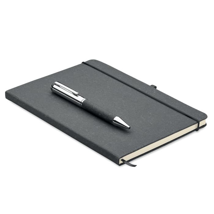 Carnet en cuir recyclé et stylo