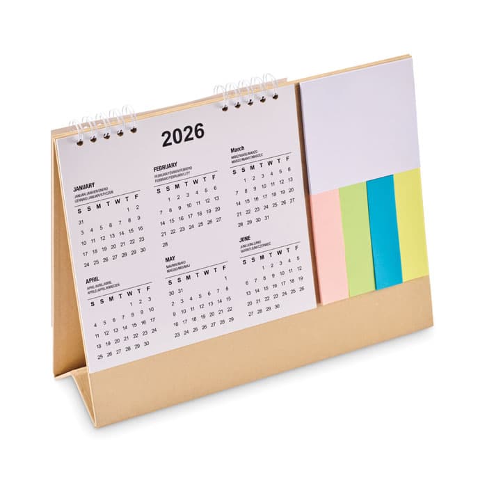 Calendrier de bureau avec mémo