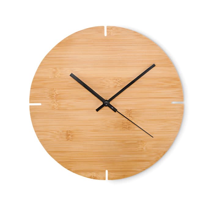 Horloge murale en bambou