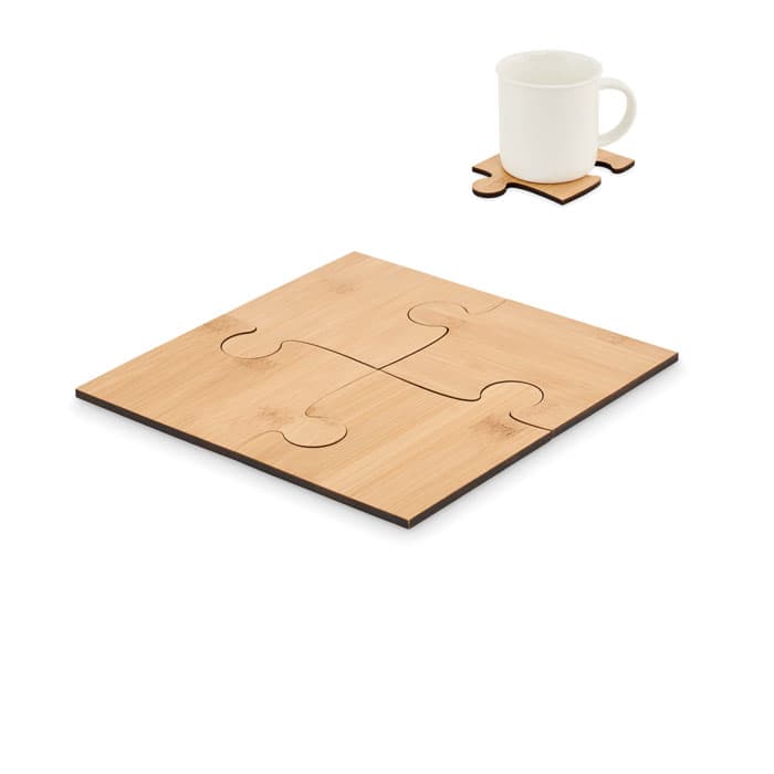 Lot de 4 sous-verres puzzle