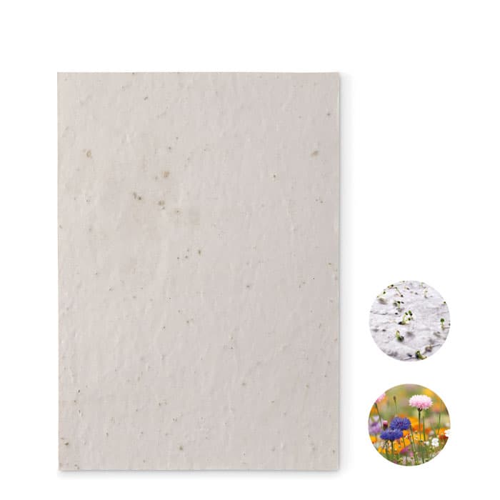 Papier A5 graines de fleurs