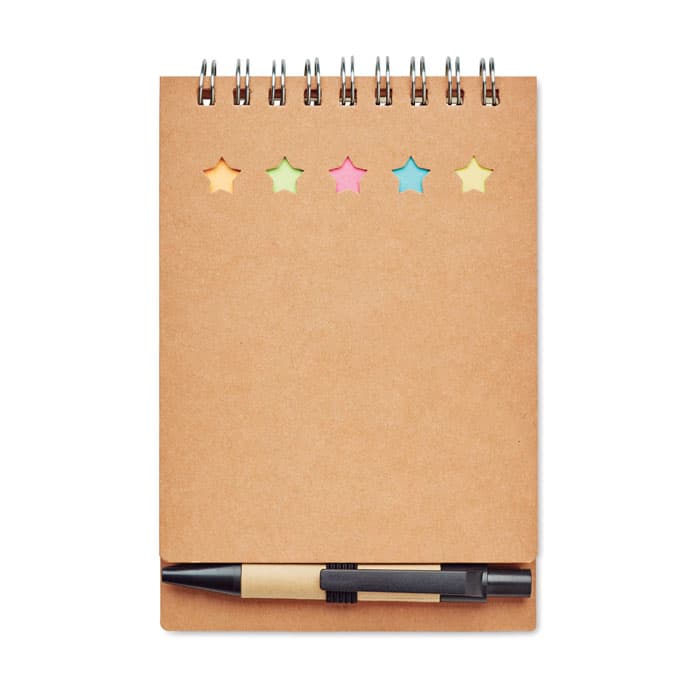 Carnet avec stylo et feuillets