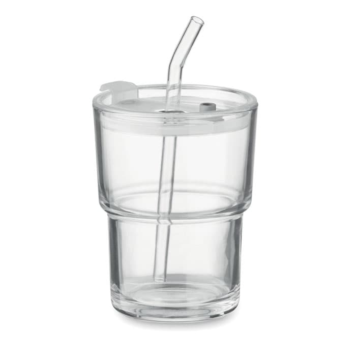 Gobelet verre et paille 400ml