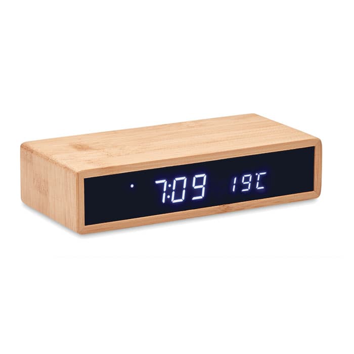 Chargeur sans fil en bambou